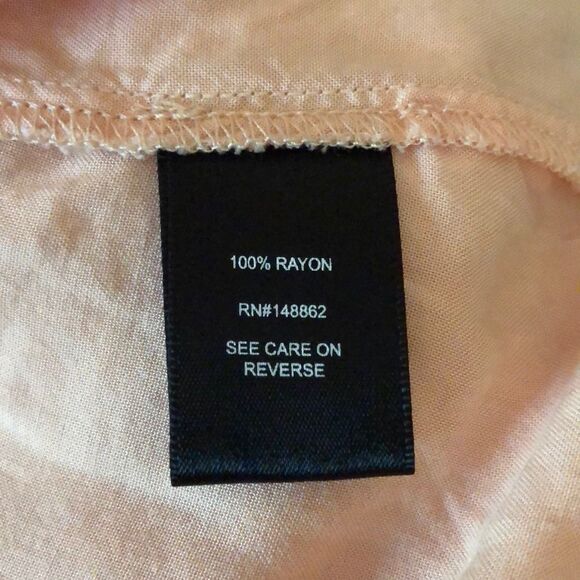 Torrid Challis Tie Sleeve Babydoll Top Peach Asymmetrical Hemline 1 1X - Picture 13 of 14